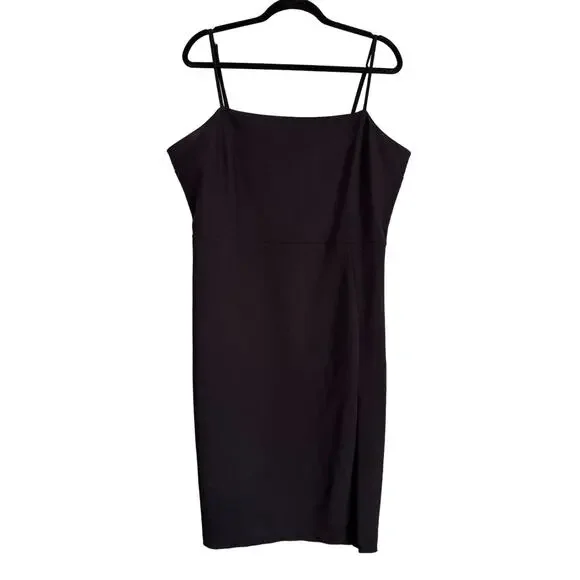 Express | Dresses | Express Midi Dress Women Xl Bodycon Spaghetti Strap Fitted Side Slit Party Black | Poshmark Express | Dresses | Express Midi Dress Women Xl Bodycon Spaghetti Strap Fitted Side Slit Party Black | Poshmark